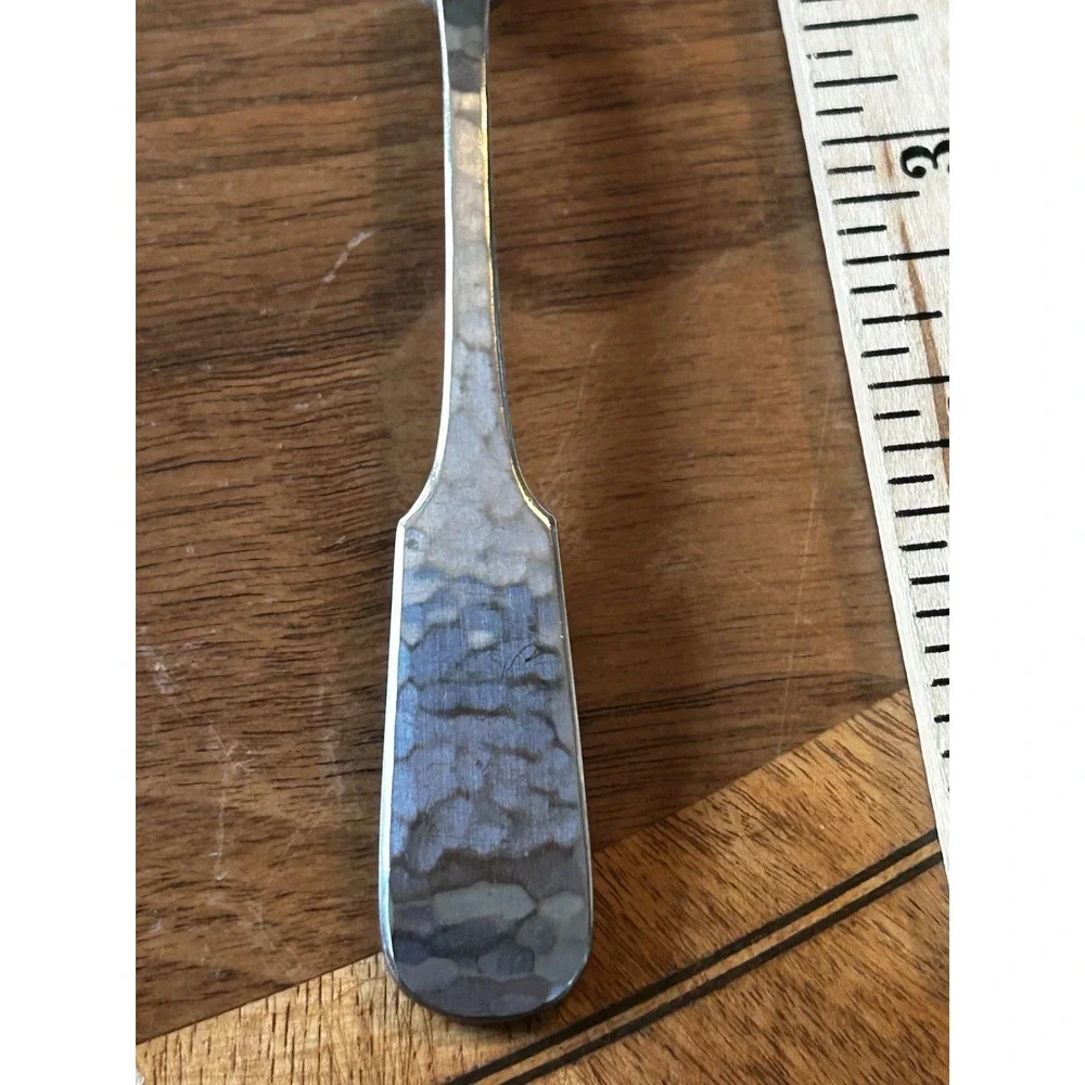 Towle Hammered Set of 8 Stainless Soup Spoons, Germany 6 1/4